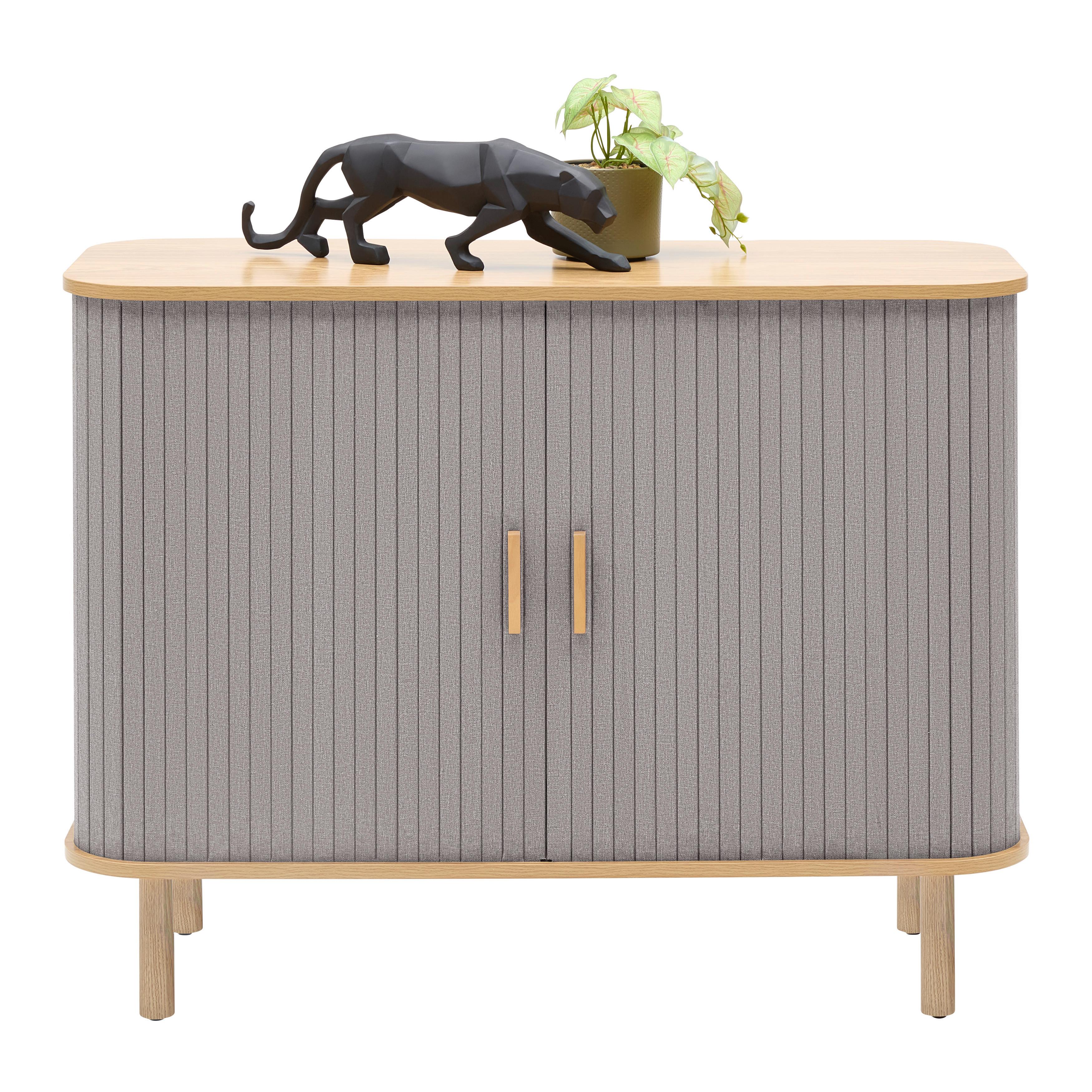 BYRÅ ARVID -EXKLUSIV- - grå/naturfärgad, Modern, trämaterial/trä (100/75/40cm) - Mömax