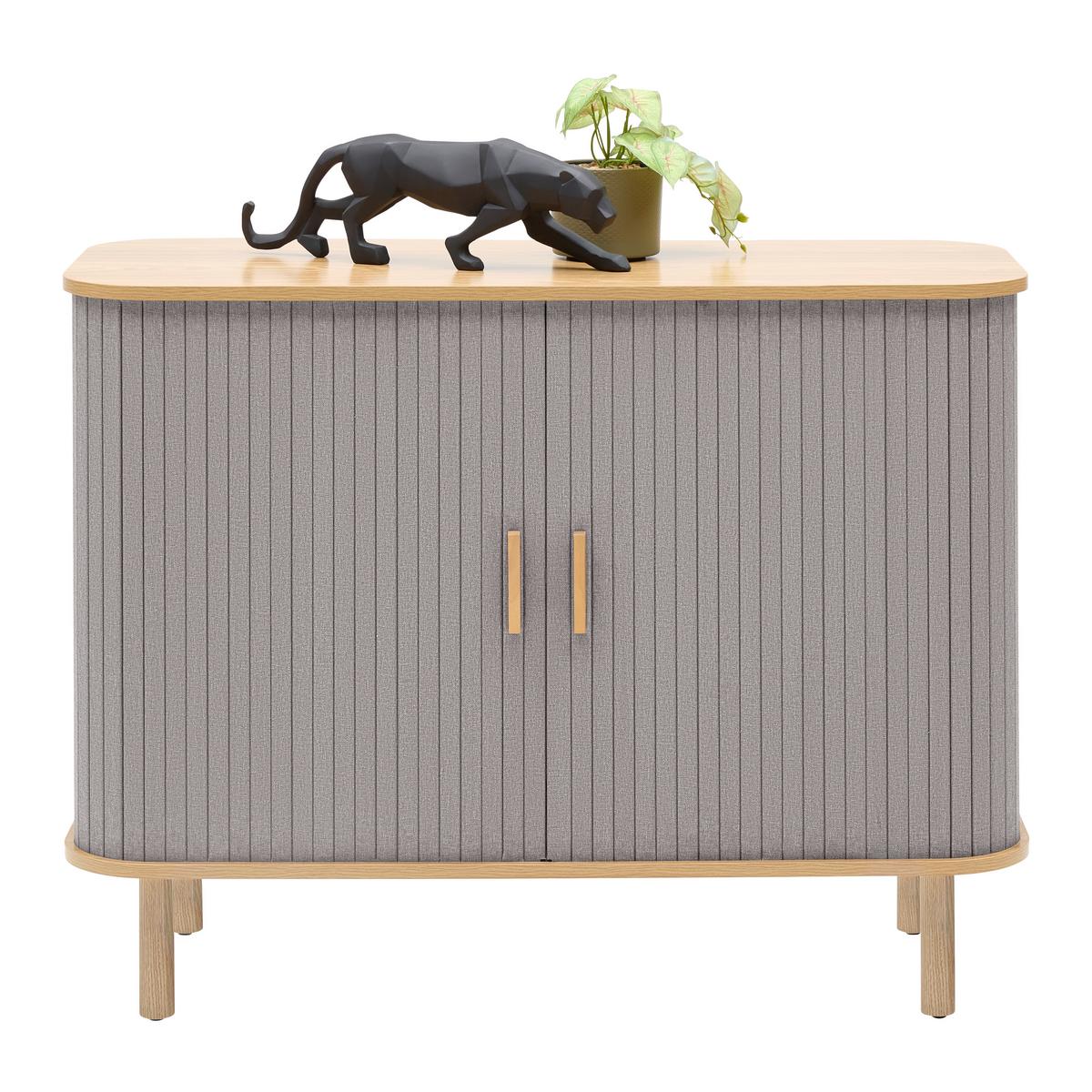 Kommode Arvid Grau/Naturfarben - Naturfarben/Grau, MODERN, Holz/Holzwerkstoff (100/75/40cm) - Mömax