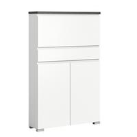 Ormarić Za Cipele Shoelove - bijela/siva, Moderno, drvni materijal (95/152/27cm) - Modern Living