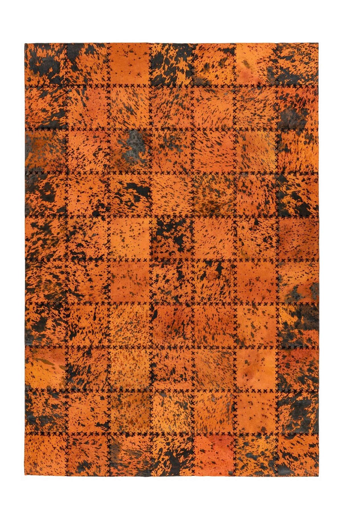 FLACHWEBETEPPICH VOILA 100 ORANGE 200CM X 290CM - Orange, Basics, Leder (200/290cm) - Kayoom