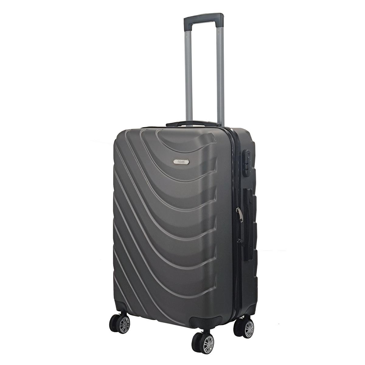 ZESTAW WALIZEK PODRÓŻNYCH LTS-D06.84.3 - ciemnoszary, Konventionell, tworzywo sztuczne/metal - Novel