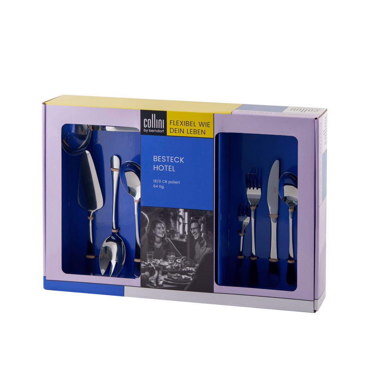 ZESTAW SZTUĆCÓW 0506640230 HOTEL - kolor srebrny, Basics, metal (31,5/47,7/9,5cm) - Collini