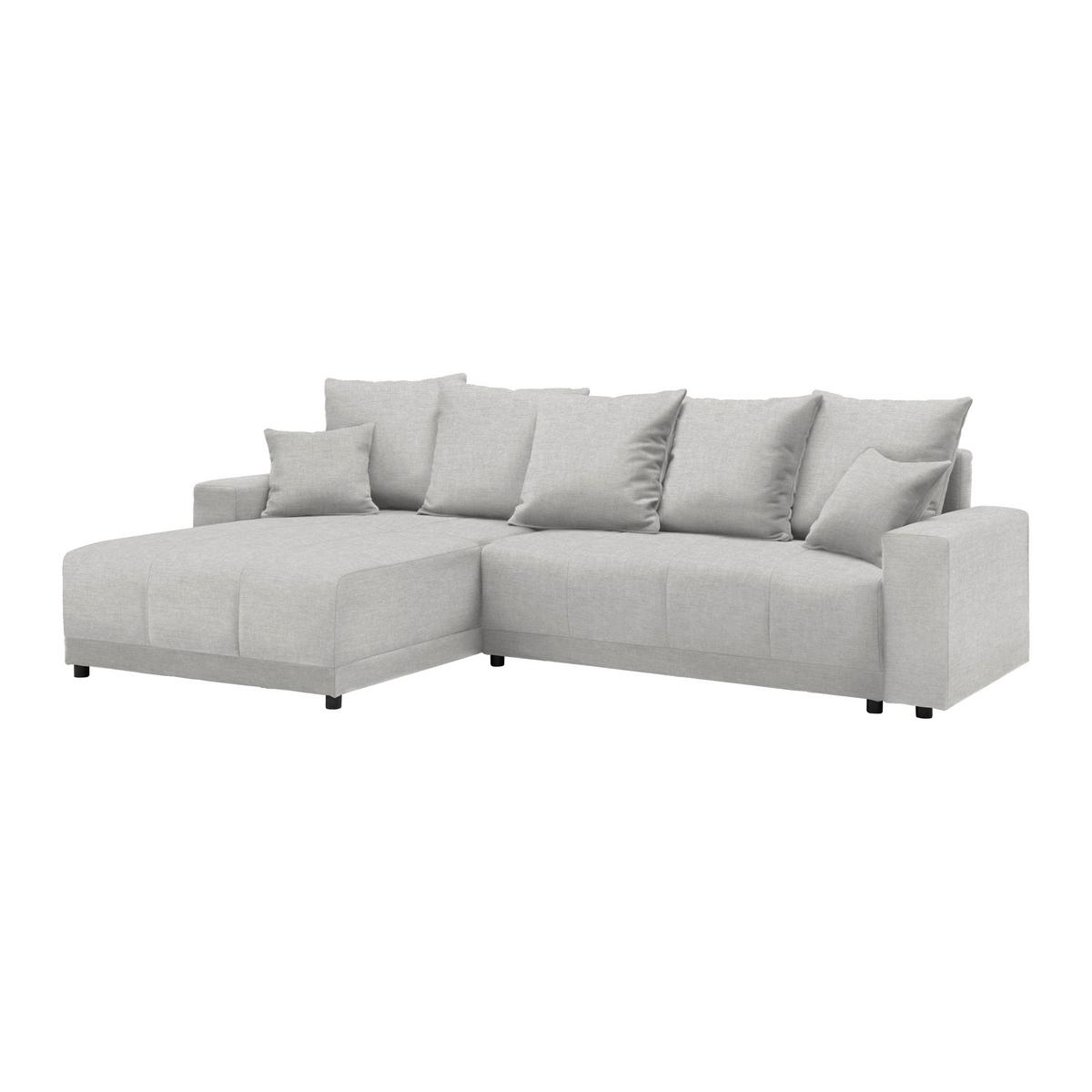 Ecksofa Alatri Hellgrau - Hellgrau/Schwarz, MODERN, Kunststoff/Textil (289/90/176cm) - Based