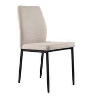 Stol Augusta - črna/bež, Moderno, kovina/tekstil (45/87/55cm) - Mömax