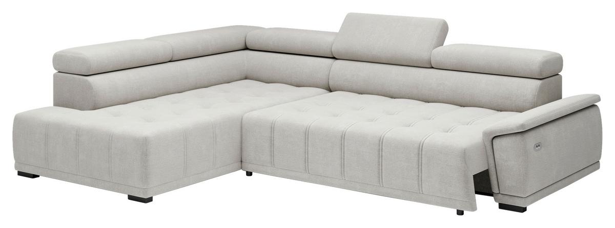 Kutna Garnitura Gremio - sivo-bijela/crna, Moderno, tekstil/plastika (106/283cm) - Modern Living