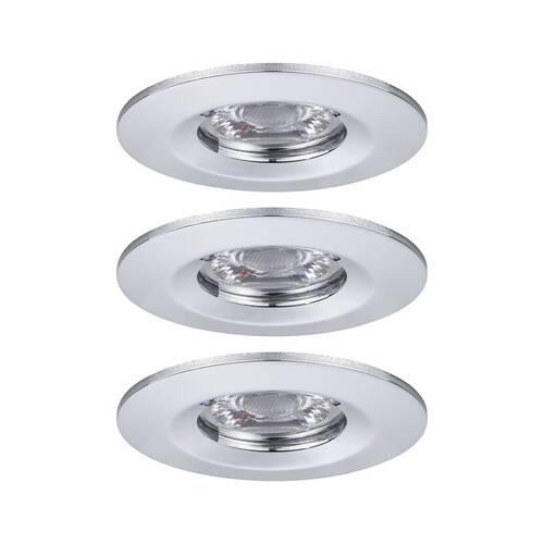 LED-Deckenleuchte Nova mini max. 4 Watt, 3-teilig - Chromfarben/Alufarben, Basics, Metall (6,5cm) - Paulmann