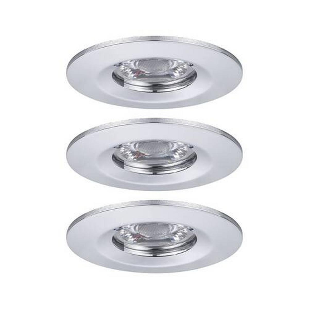 LED-Deckenleuchte Nova mini max. 4 Watt, 3-teilig - Chromfarben/Alufarben, Basics, Metall (6,5cm) - Paulmann