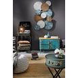 Kommode Vintage Türkis - Türkis/Goldfarben, LIFESTYLE, Holz/Metall (82/57,5/43cm) - PREMIUM LIVING