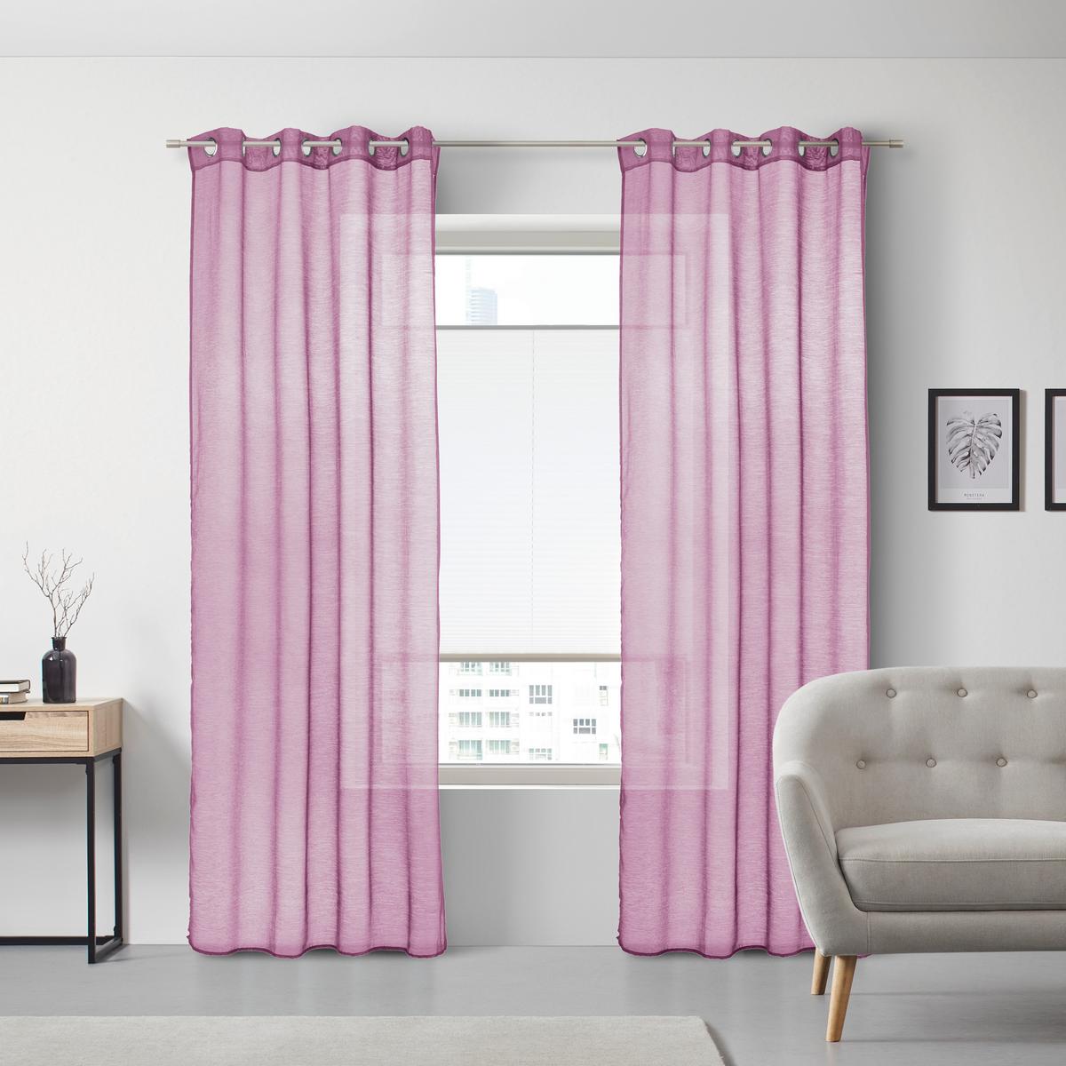 Zavesa Z Obročki Dolly - siva/antracit, tekstil (140/245cm) - Modern Living