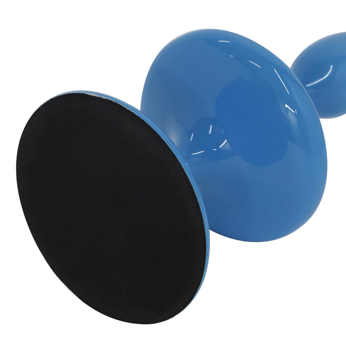 Stabkerze Laureen Blau - Blau, Basics, Metall (11/19,5/11cm)
