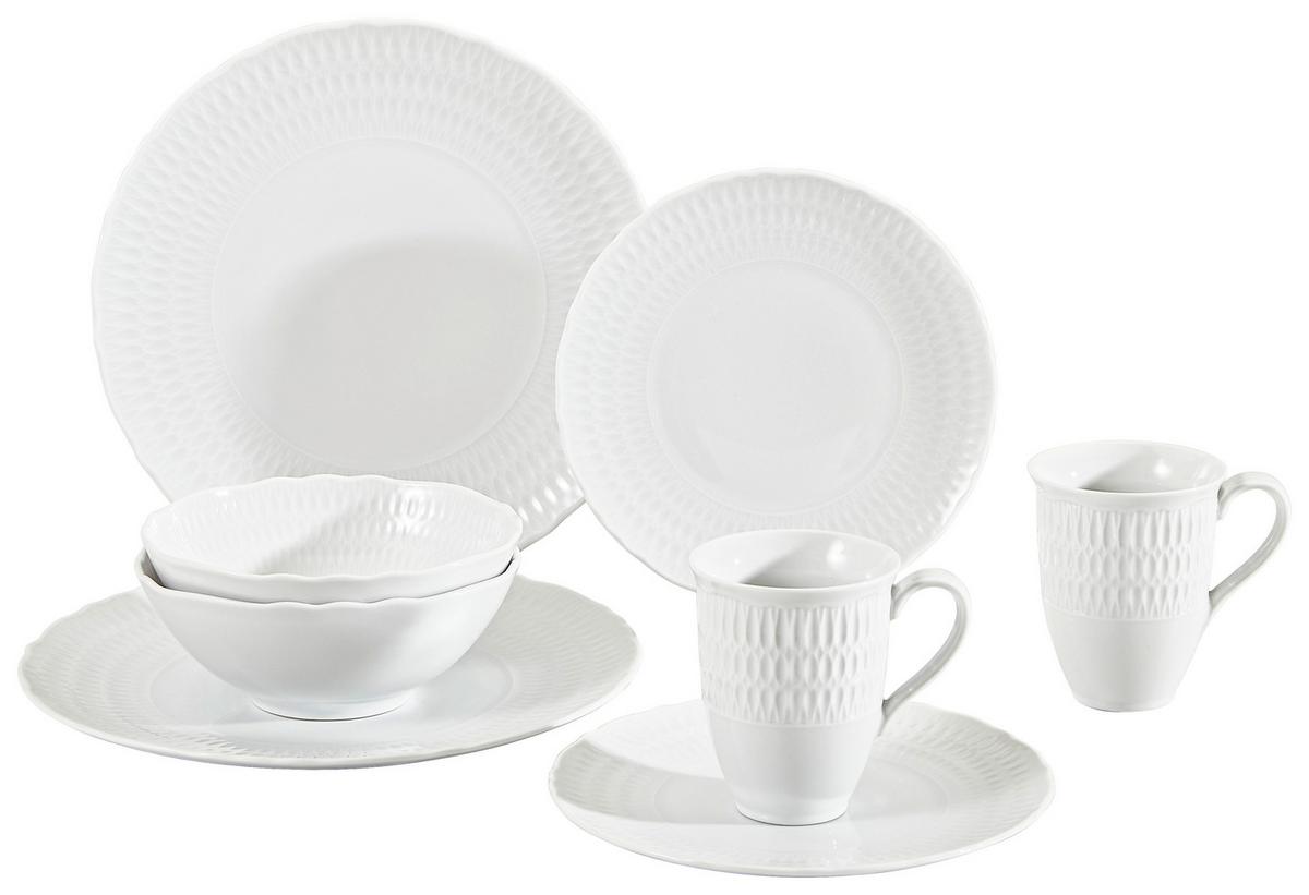 Porcelán Étkészlet Sofia White - fehér, Trend, kerámia - Creatable