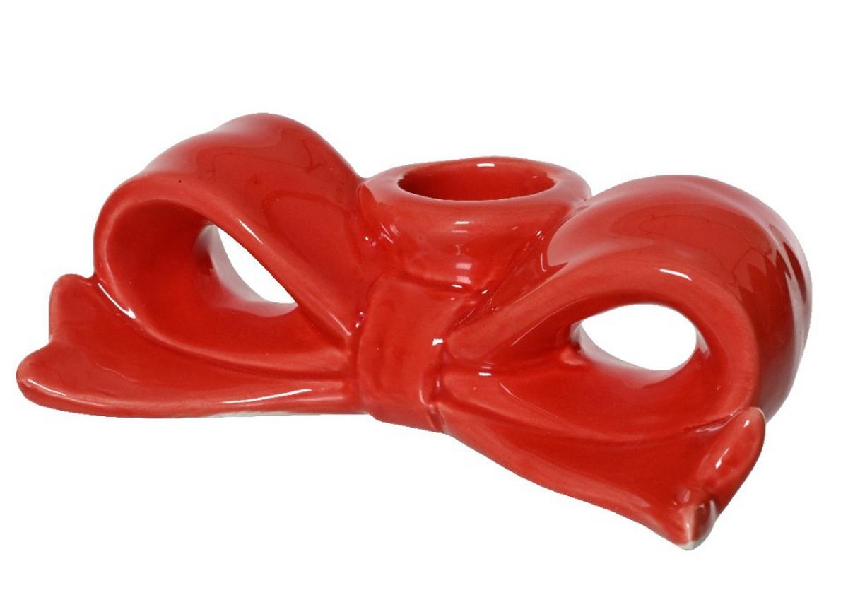 Suport pentru lumânări Moret - roșu, Basics, ceramică (11,8/6/4,2cm)