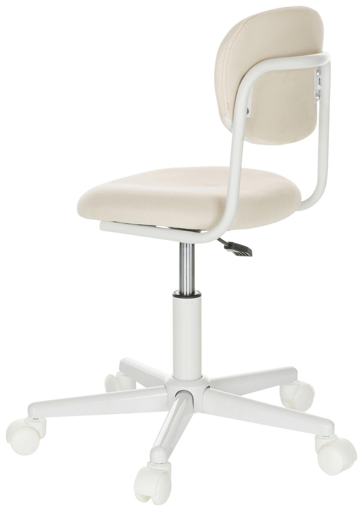 Otroški Vrtljivi Stol Kiddy Base I, Bež - bela/bež, Basics, umetna masa/tekstil (60/72-83/60cm) - MID.YOU