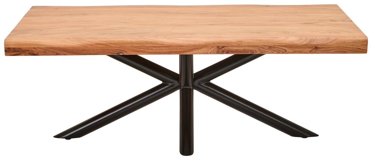 STOLIK KAWOWY MELNIK - kolor naturalny/czarny, Design, metal/drewno (120/70/45cm) - Livetastic