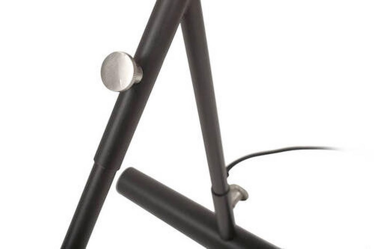 Stehleuchte Uzuhf-Siv - Silberfarben/Schwarz, Design, Kunststoff/Metall (30/148/42cm) - Kayoom