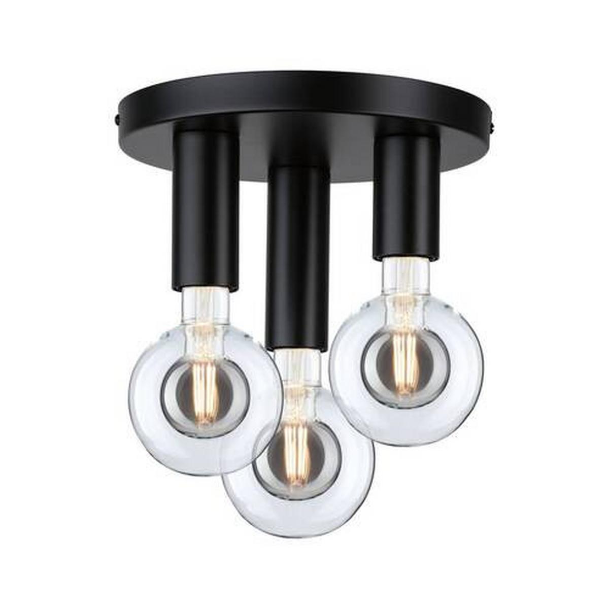 Deckenleuchte Skogen in Schwarz max. 20 Watt - Schwarz, Basics, Metall (24/14,5cm) - Paulmann