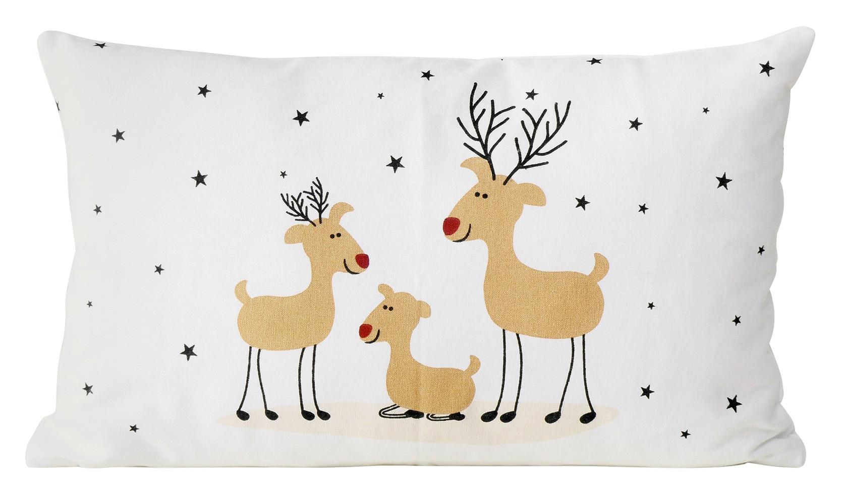 Zierkissen Timba Weiß ca. 50x30cm - Weiß, Textil (50/30cm) - Mömax
