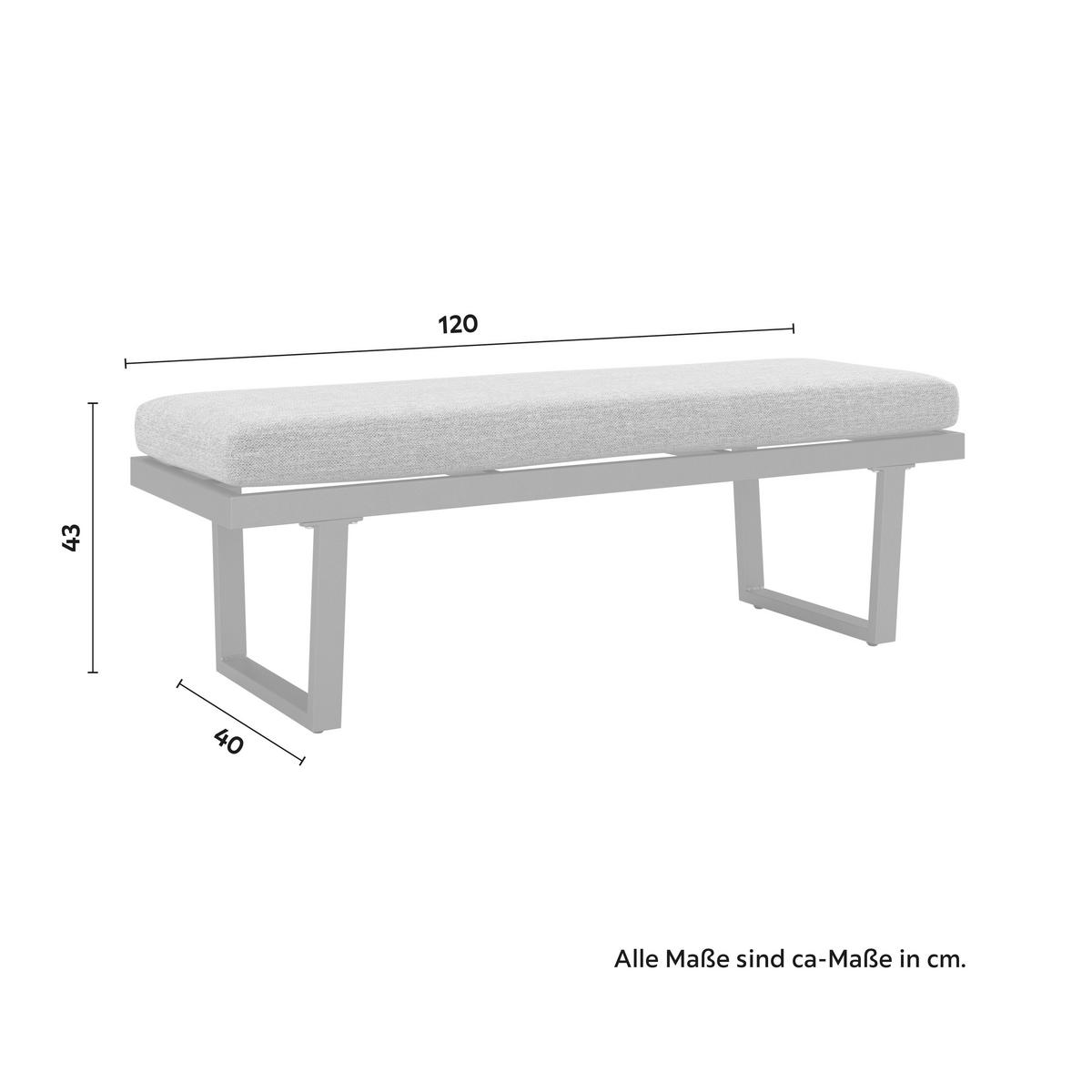 Baštenska Garnitura Emmi - prirodna boja/braon, Moderno, staklo/tekstil (256/68/68cm) - Mömax
