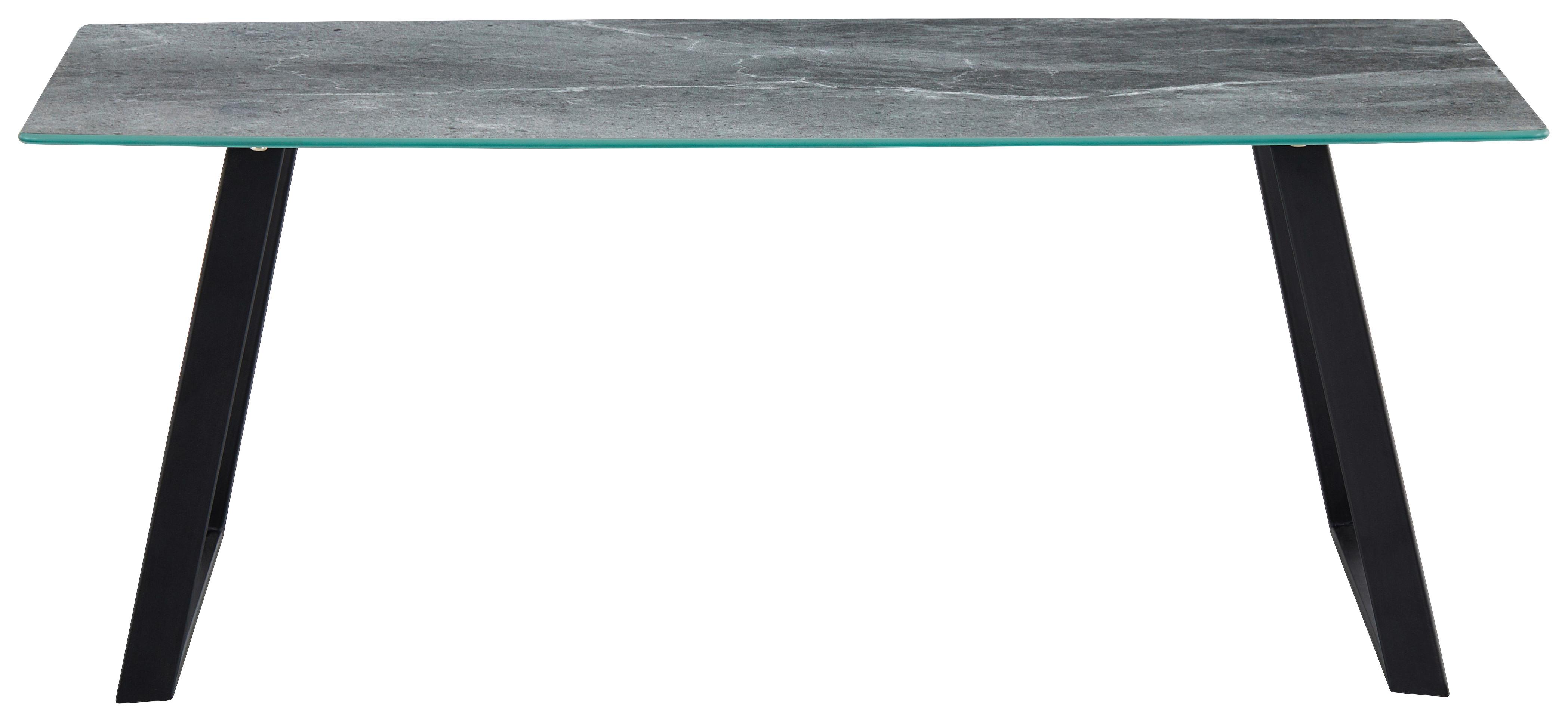 Klub Sto Living - crna/antracit, Moderno, staklo/metal (105/40/60cm) - Modern Living