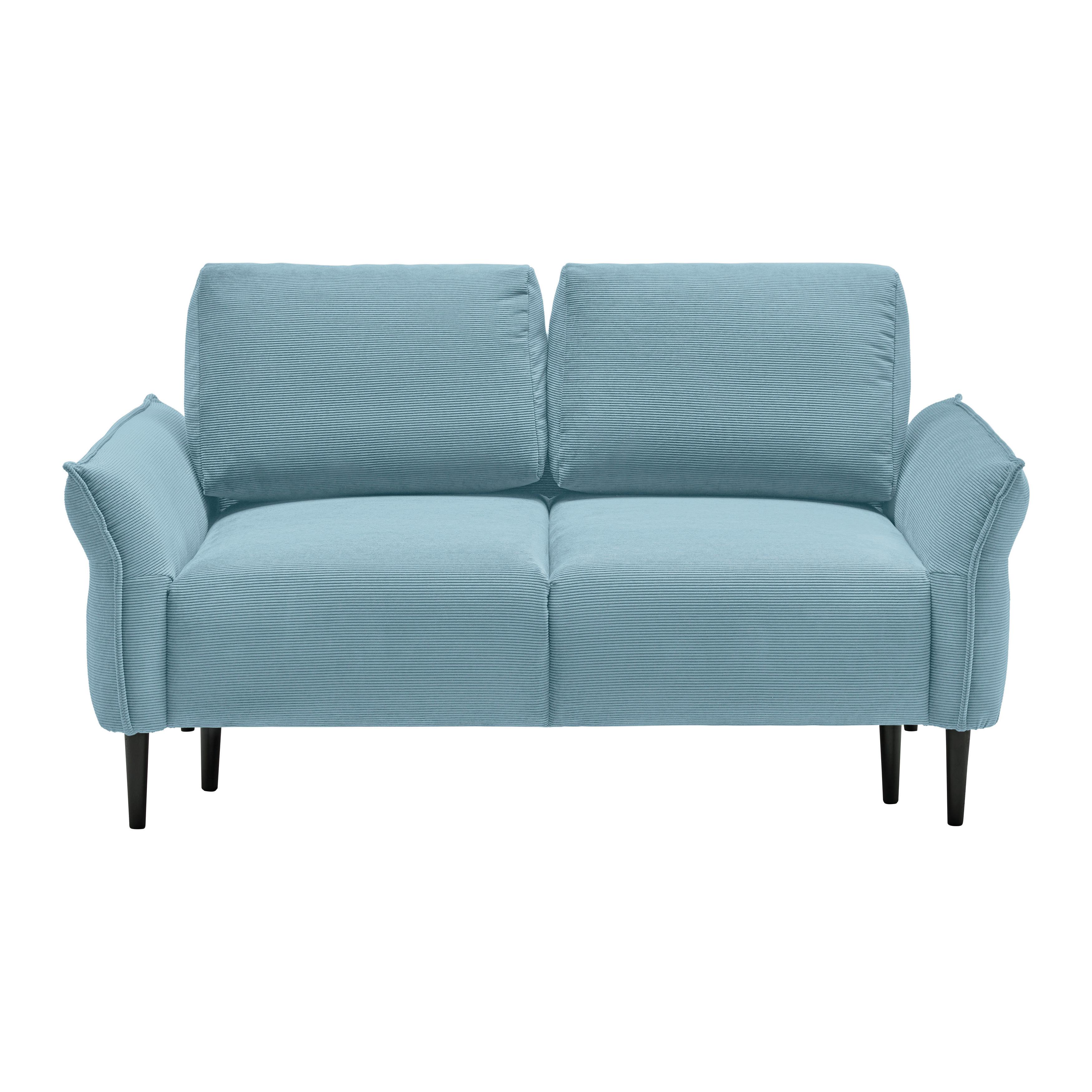 2-Sitzer-Sofa Custom Dunkelgrün - Dunkelgrün/Petrol, MODERN, Holz/Textil (150/85/92cm) - Mömax