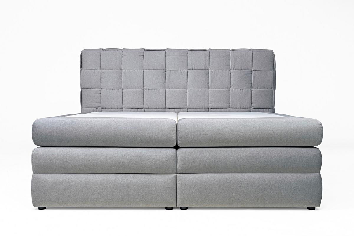 Boxspring Krevet Gusto - bež/crna, Trend, drvni materijal/drvo (160/200cm) - Premium Living