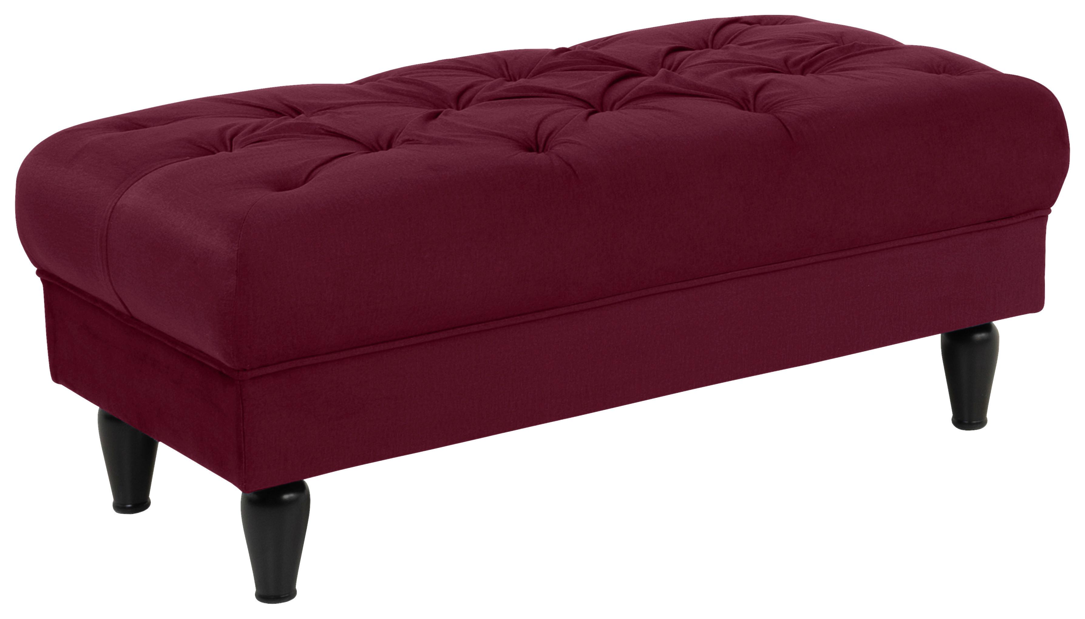 Tabure Cupido, Rdeča - rdeča/črna, Design, tekstil/les (110/44/56cm) - MID.YOU