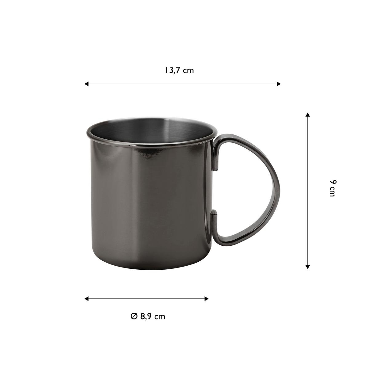 Set Lončkov Echtwerk, Črna, 2 Kos - črna, Basics, kovina (13,7/8,9/9cm) - Echtwerk