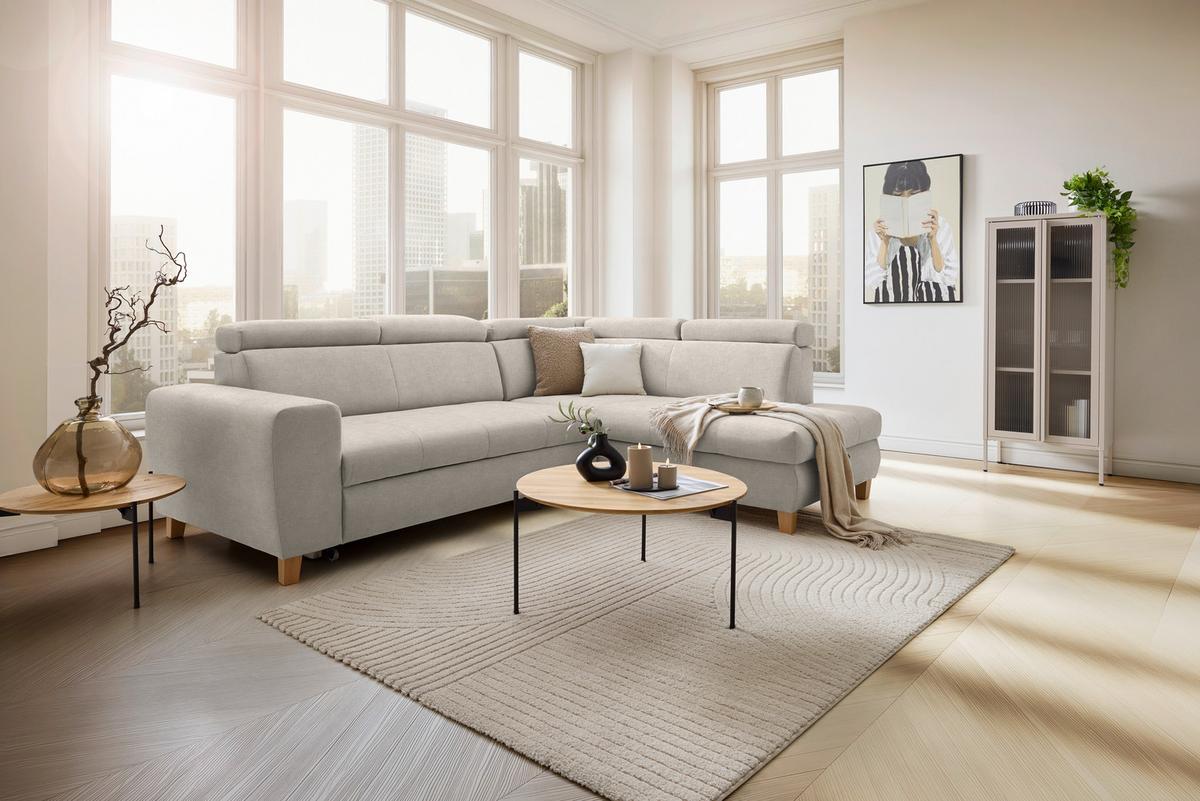 Kutna Garnitura Lugo - sivo-bež, Moderno, drvo/metal (266/98/205cm) - Modern Living