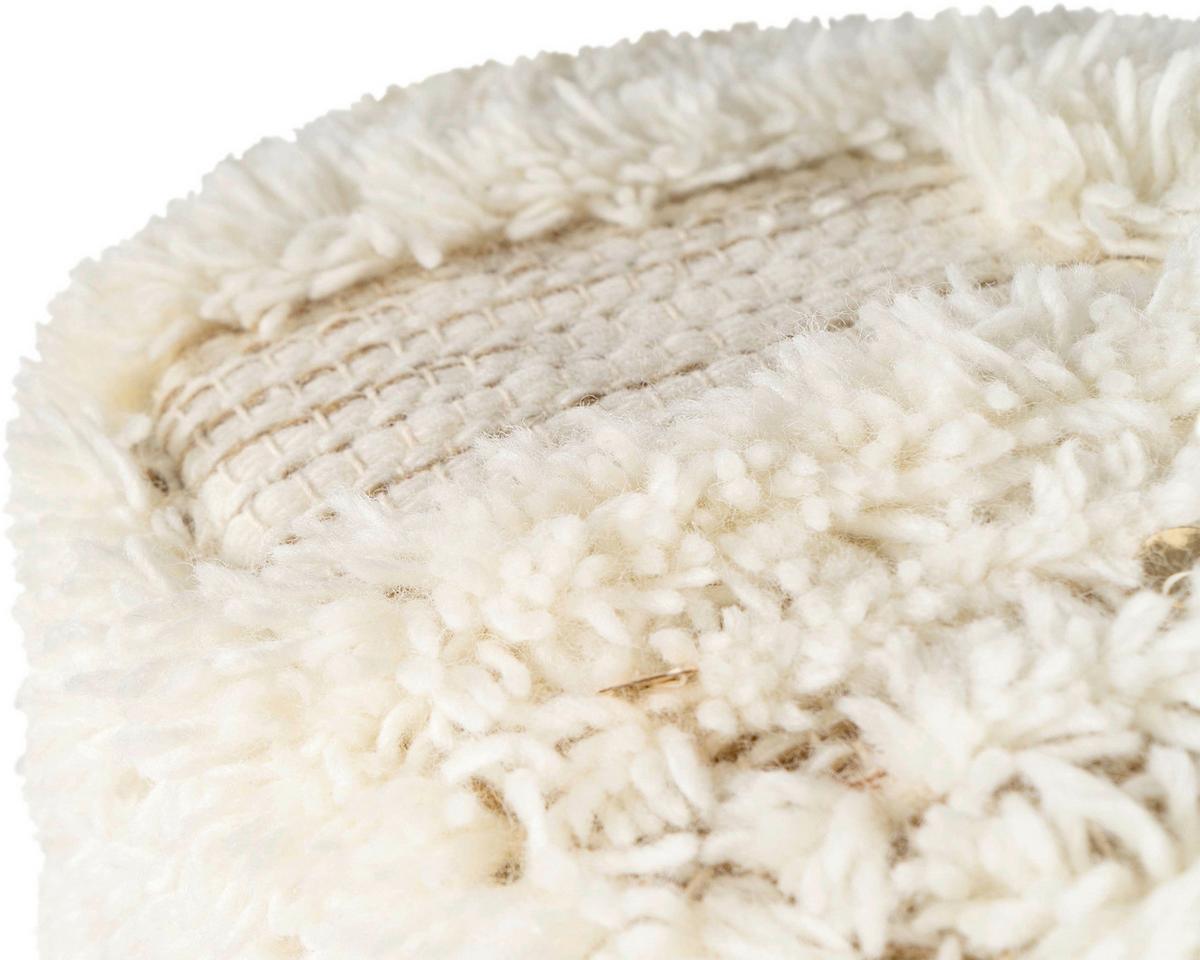 POUF BOHIST 425 - Creme/Grün, Design, Textil (35/35cm) - Kayoom