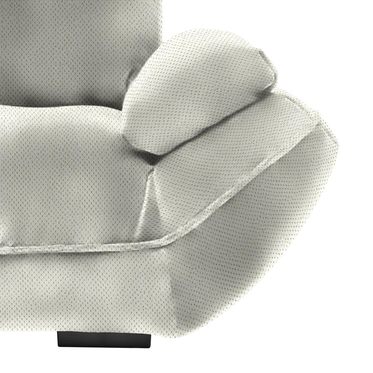 Wohnlandschaft Vivo Creme - Creme/Schwarz, MODERN, Kunststoff/Textil (179/63/317cm) - Premium Living