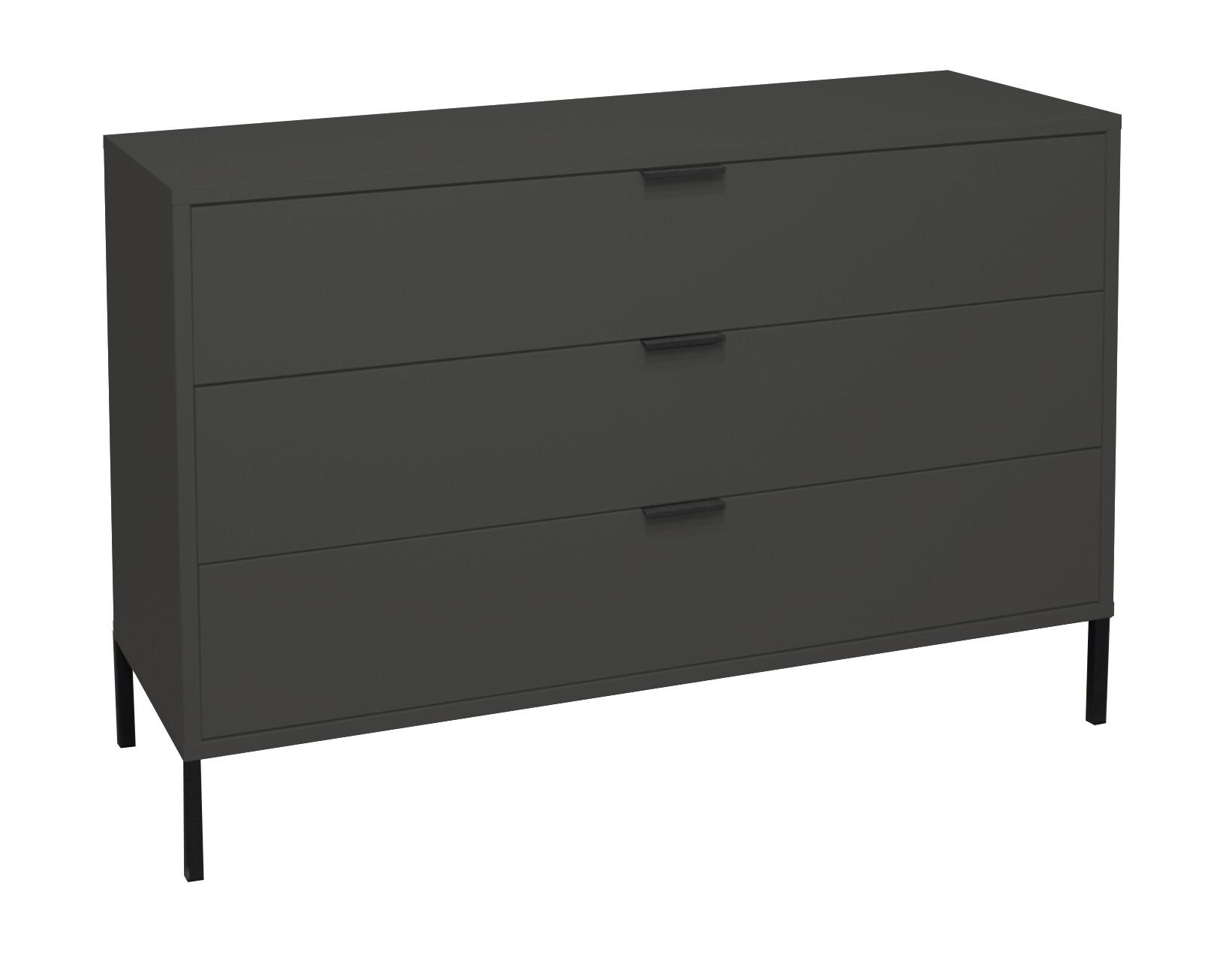 Kommode in Anthrazit - Anthrazit, MODERN (119/67/45cm) - Premium Living