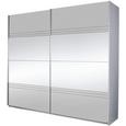 Schwebetürenschrank Spiegel/grauspiegel - Weiß/Grau, KONVENTIONELL, Holzwerkstoff (226/210/62cm) - MODERN LIVING