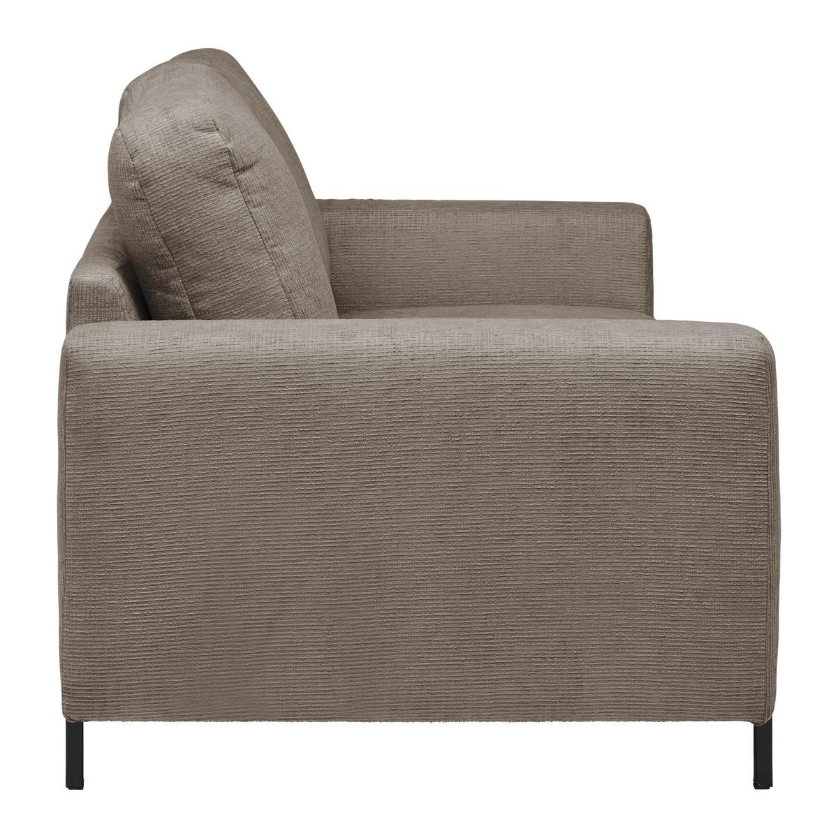 3-Sitzer-Sofa Piega Hellgrau - Hellgrau/Schwarz, MODERN, Textil/Metall (230/66-87/96cm) - Mömax