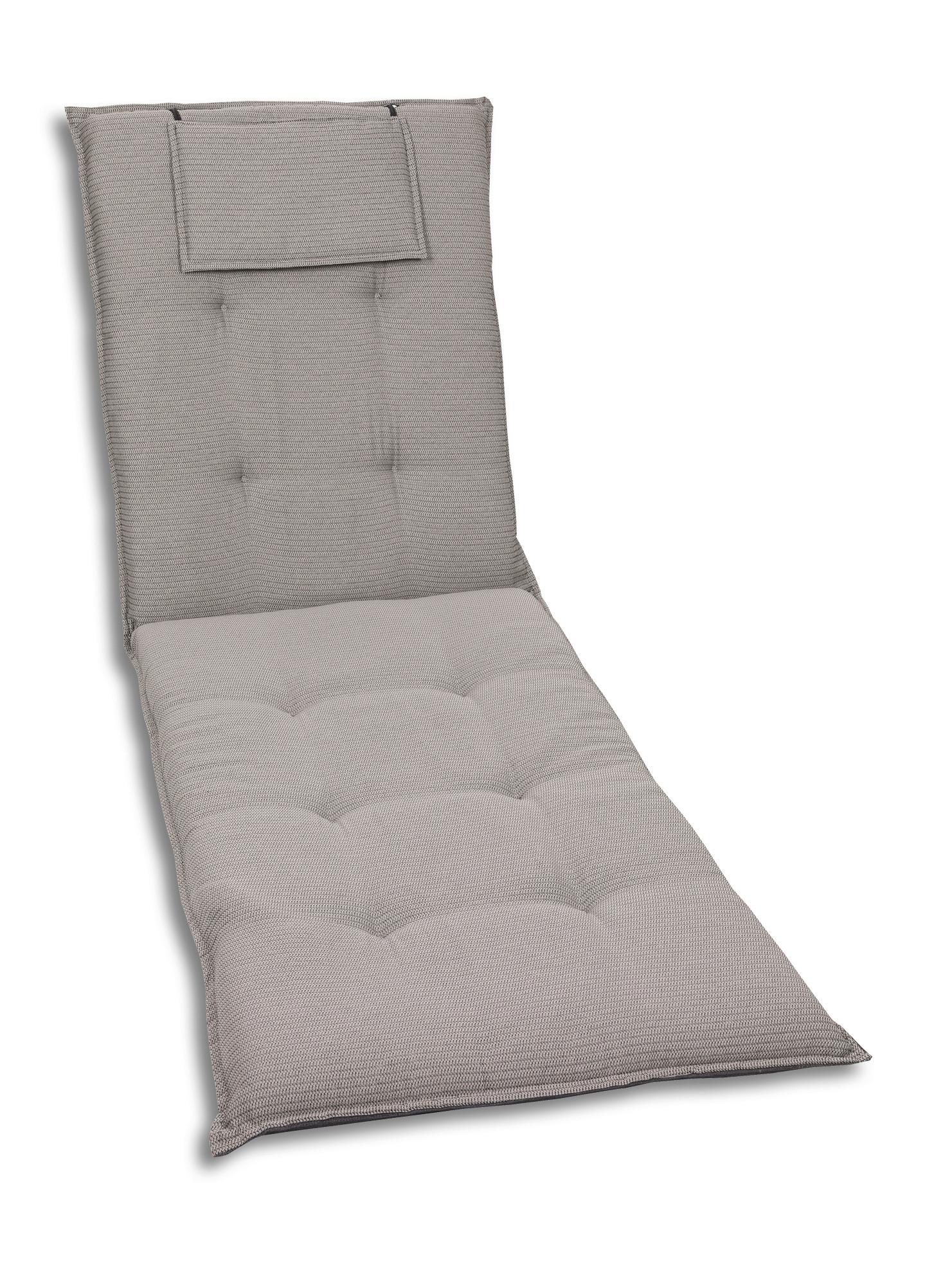 Liegenauflage Grau ca. 60x7x190 cm - Grau, Basics, Textil (60/7/190cm)