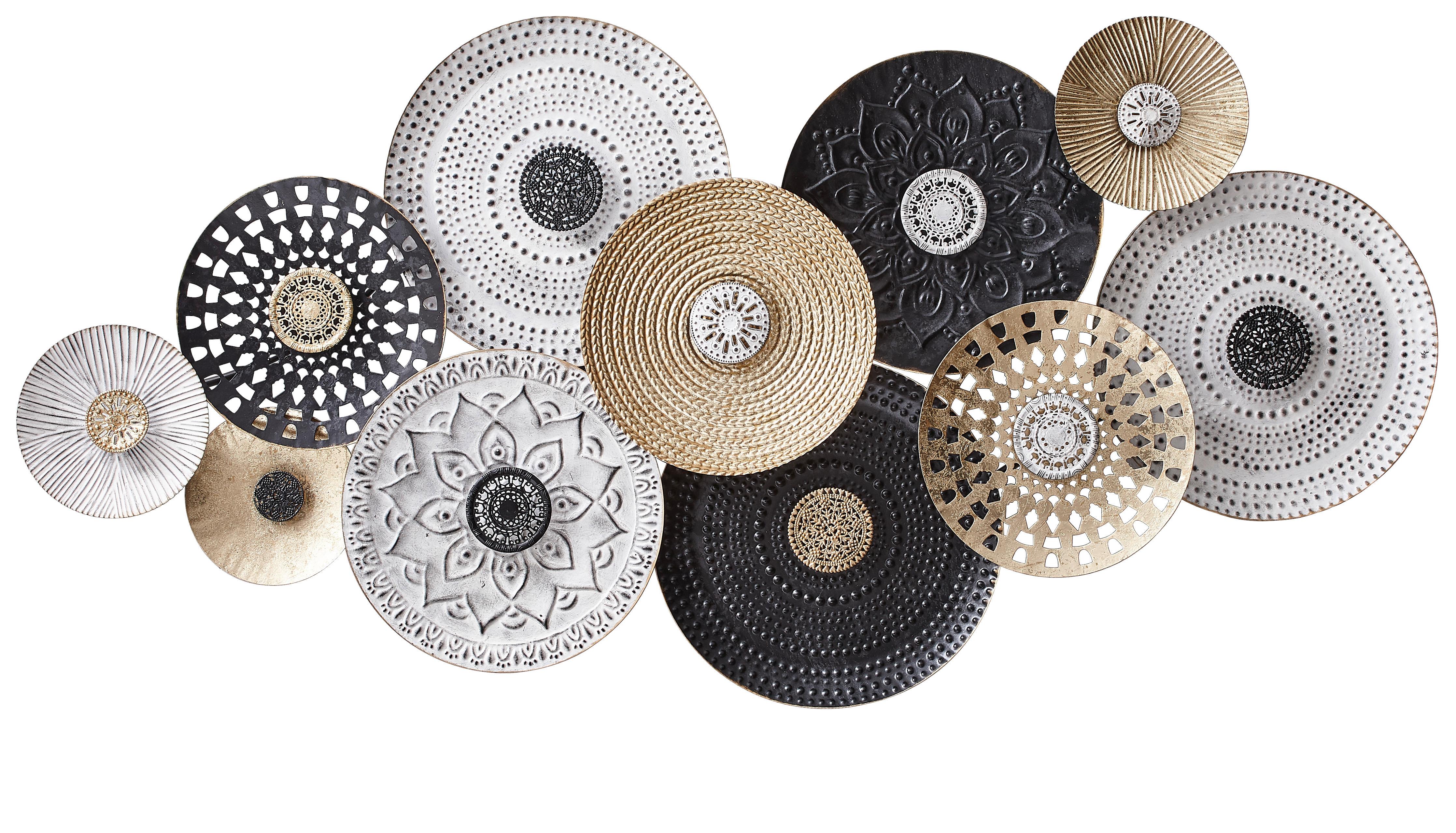 DEKORACJA ŚCIENNA 18SMB1621 - czarny/biały, Design, metal (134/68/6cm) - Ambia Home