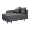 Liege Nova Dunkelgrau - Dunkelgrau/Schwarz, MODERN, Holz/Textil (145/62/85cm) - Mömax