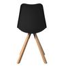 CHAISE LILLY 2 -BASED- - couleur naturelle/noir, MODERN, matière synthétique/textile (48,5/84/55cm) - Based