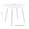 MATBORD GAIA - vit/ekfärgad, Modern, trämaterial/trä (90/90/75cm) - Bessagi Home
