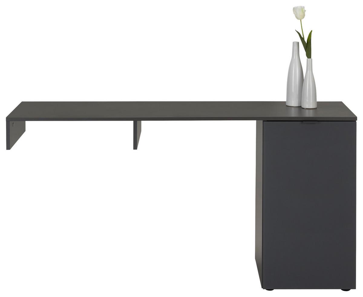 TV-Aufsatz in Graphitfarben - Graphitfarben, Modern, Holzwerkstoff (133/70/41cm) - Premium Living