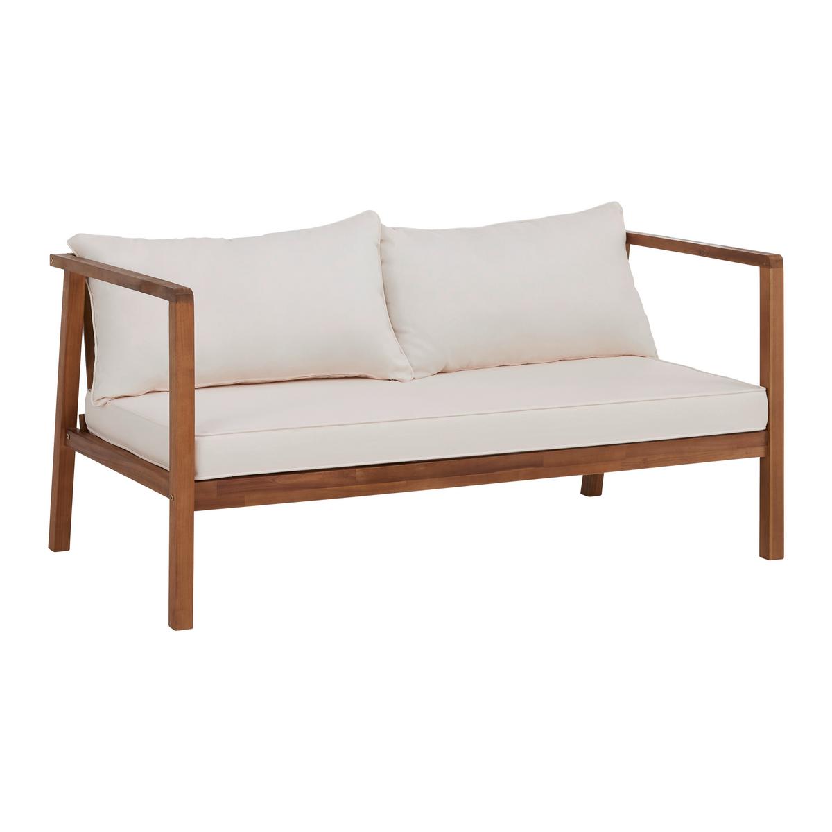 Kerti Garnitúra Pia - akáciaszínű/natúr színű, Modern, textil/fa (150/70/79cm) - Bessagi Garden