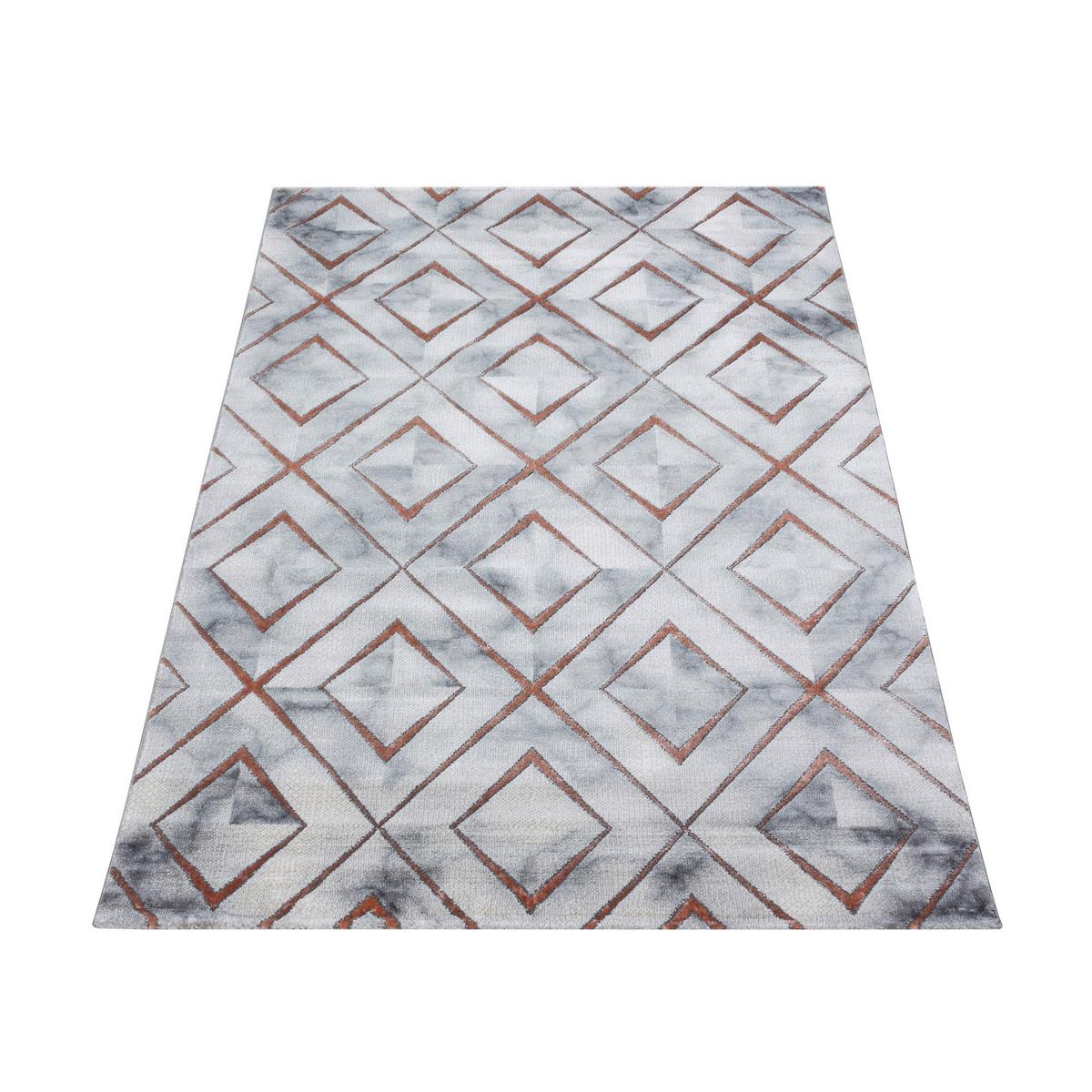 Webteppich Naxos Bronzefarben ca. 140x200cm - Bronzefarben, Design, Textil (140/200cm)