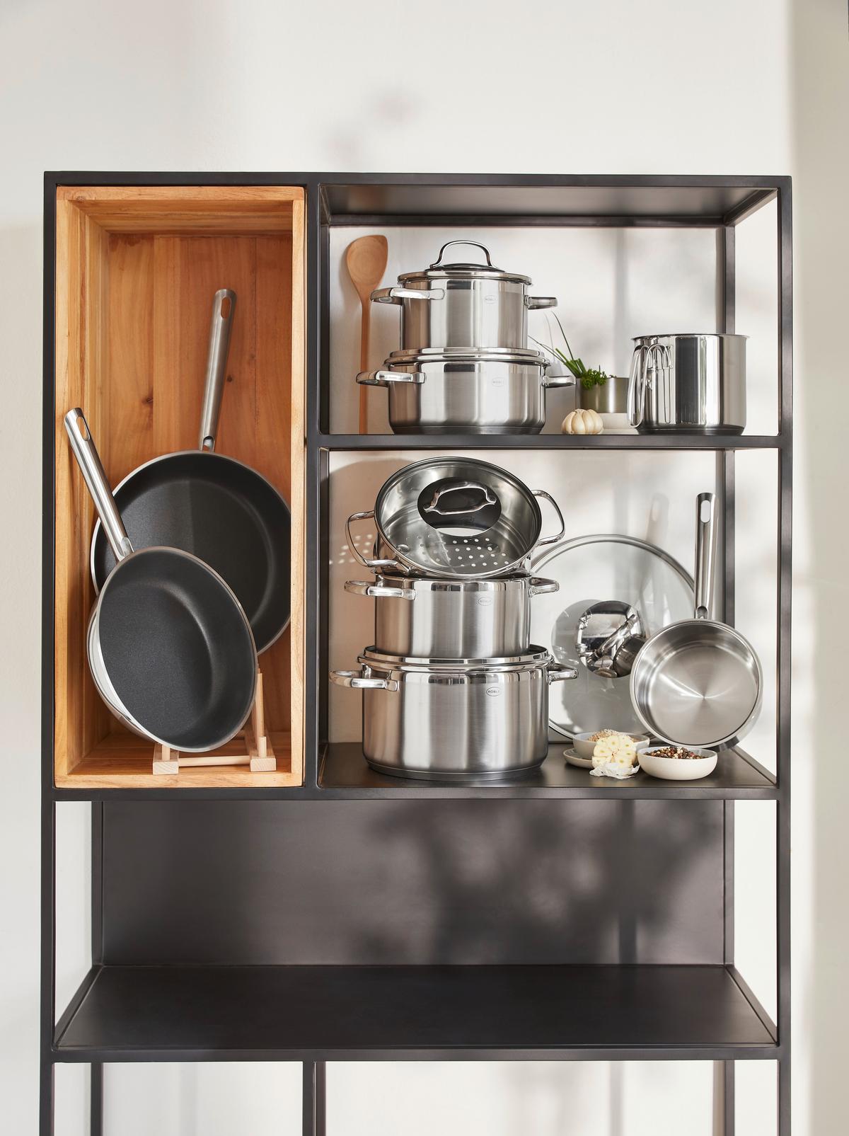 ZESTAW GARNKÓW 13120 RÖSLE - kolor stalowy, Design, metal/szkło - Rösle