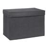 Faltbox Cindy ca. 23l - Anthrazit, Modern, Karton/Textil (38/26/24cm) - Mömax