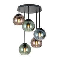 Deckenleuchte Gren Multicolor max. 25 Watt - Blau/Rot, MODERN, Glas/Metall (40/58,8cm)