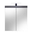 Spiegelschrank Miami/maine - Silberfarben, MODERN, Glas/Holzwerkstoff (72/79/17cm)