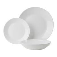 Tafelservice Brigitte in Weiss, 12-teilig - Weiss, Konventionell, Glas - Based