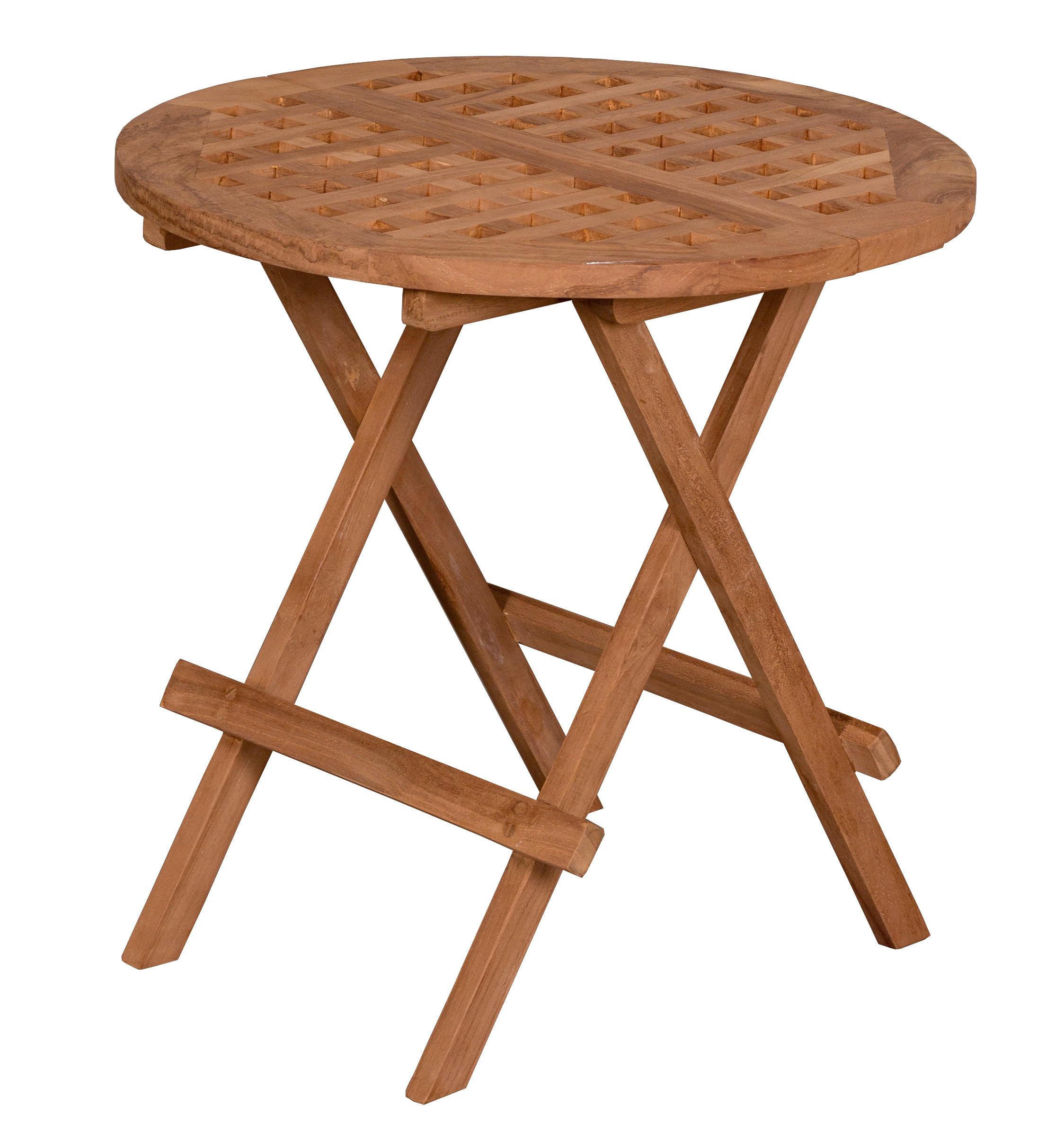 Gartenbeistelltisch Woodie Teak - Teakfarben, Basics, Holz (50/50cm) - Gardenson