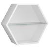 Wandregal Edge Weiß - Weiß, MODERN, Glas/Holzwerkstoff (51/44/19cm) - Mömax