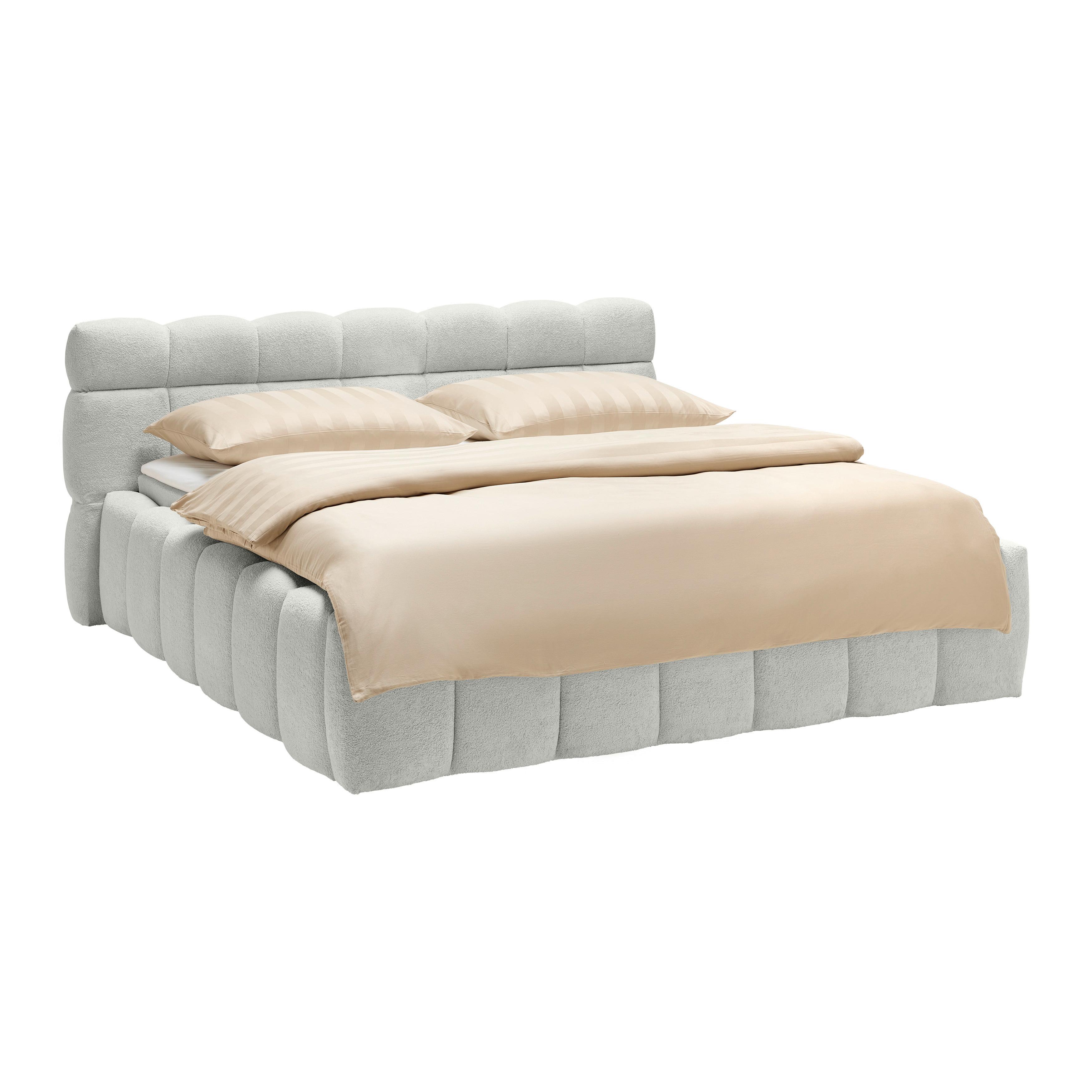 Polsterbett Monte Taupe Ca. 160x200cm - Taupe/Schwarz, Konventionell, Kunststoff/Textil (160/200cm) - Based