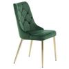 STUHL-SET VELVET DELUXE - Goldfarben/Grün, Design, Kunststoff/Textil (50/88.5/66cm) - Livetastic